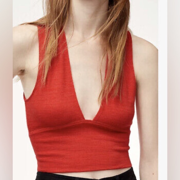 Wilfred Valeria Plunge V-Neck Crop Top - XS - Picture 3 of 3